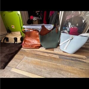 4 Womens Leather Handbags - Dooney, Kate Spade, etc